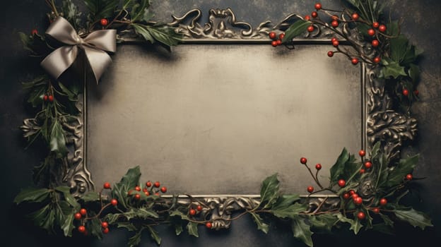ribbon xmas frame christmas season holiday, ai
