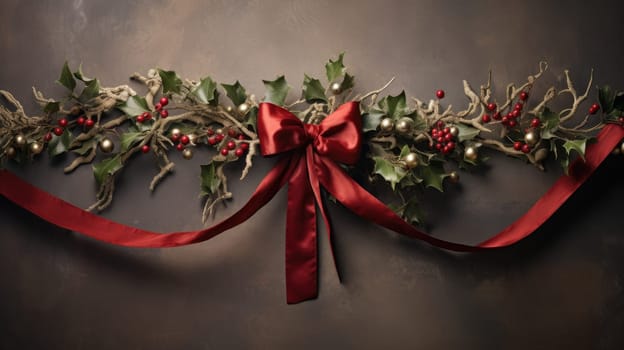ribbon xmas frame christmas season holiday, ai