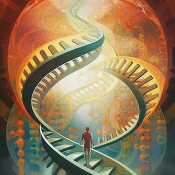 DNA strand, genetic therapy and treatment, biotechnology in mordern medicine, gene-based vaccination health care , man made manipulation