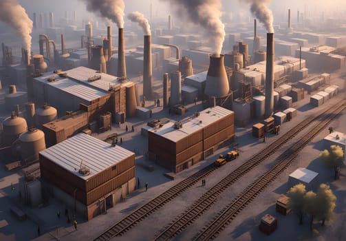 View on the industrial plant factory