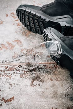 Workwear for craftsman - safety footwear and goggles