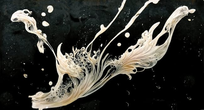 Abstract aqua background with white splashes and modern design. artificial art