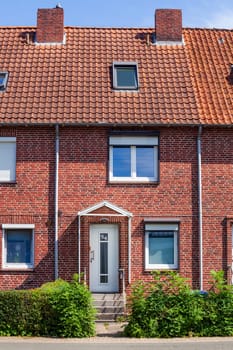 Residential buildings, multi-family brick houses, Brake, Wesermarsch, Lower Saxony, Germany