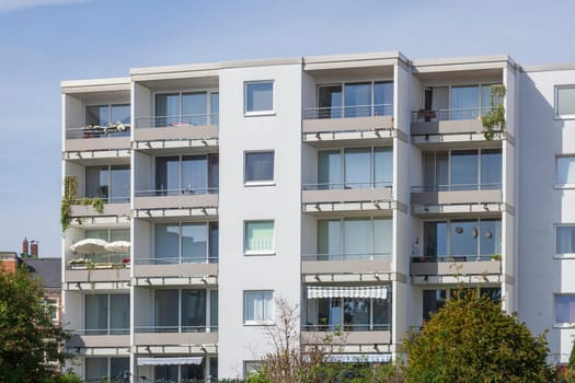 Monotone residential buildings, apartment buildings, Celle, Lower Saxony, Germany