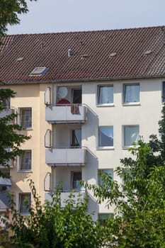Monotone residential buildings, apartment buildings, Celle, Lower Saxony, Germany