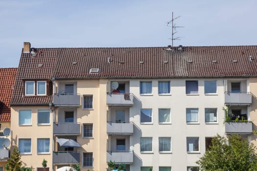 Monotone residential buildings, apartment buildings, Celle, Lower Saxony, Germany