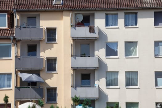 Monotone residential buildings, apartment buildings, Celle, Lower Saxony, Germany