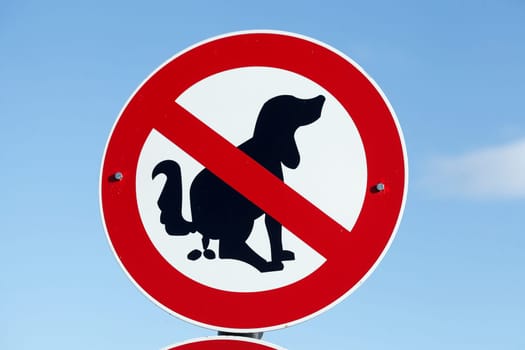 Sign no dog toilet, prohibition sign, Germany, Europe