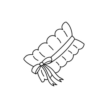 Bride garter in doodle style vector illustration.