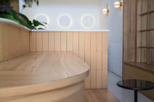 Interior of stylish white and green room, stock photo