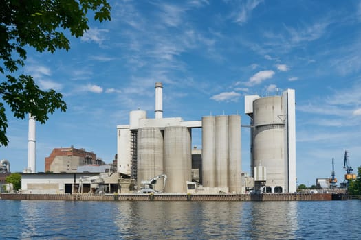 The Spenner Herkules concrete company in Berlin's Lichtenberg district on the banks of the River Spree