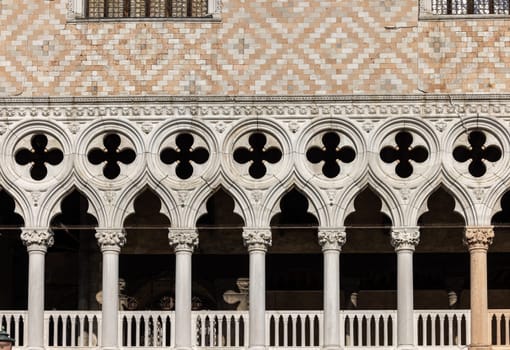 Venice. Italy - tracery from the Doge's Palace, one of Venice symbol