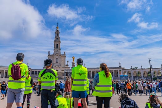 Fatima, Portugal - April 30, 2023: Church ceremonies related to the apparitions of Our Lady of Fatima, Portugal