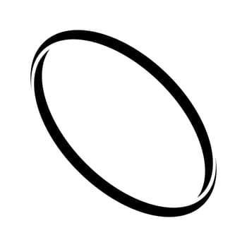 Oval banner frame, border freehand drawing round markers highlighting text