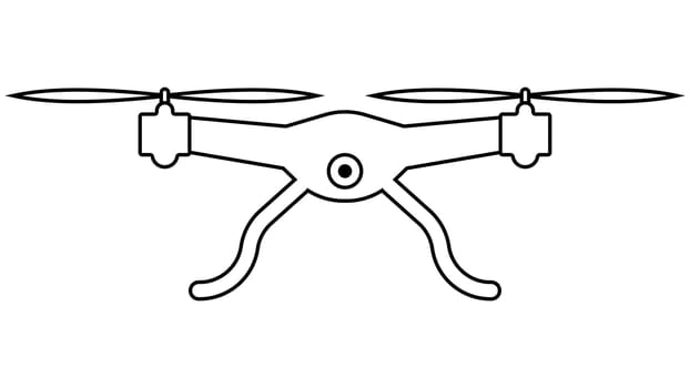 Drone flying copter camera, controlled, quadcopter for reconnaissance from above