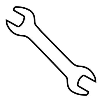 Open end wrench icon auto repair mechanic wrench service station
