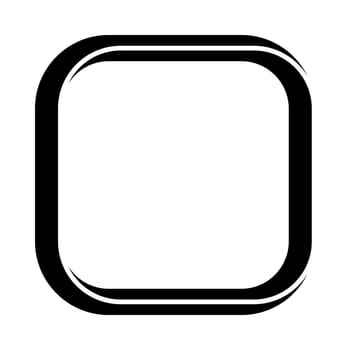 Square frame rounded corners doodle frame border square banner markers