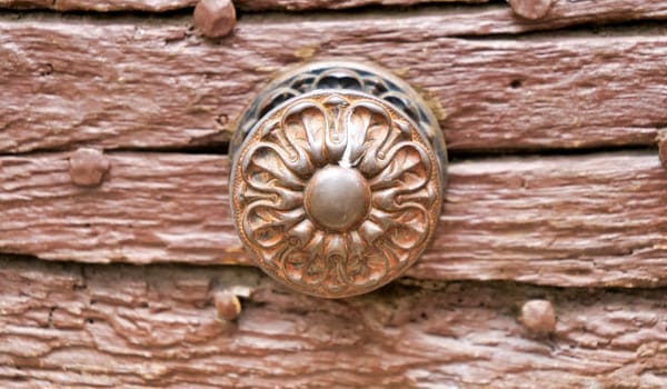 an old door handle detail