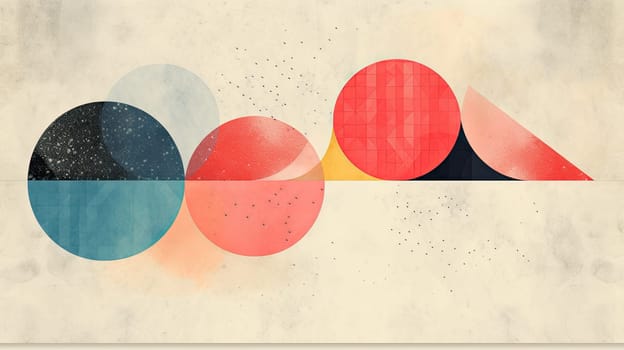 Abstract colorful geometric minimal background. Generative AI design