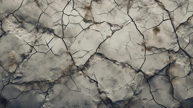Cracked stone surface abstract background. Generative AI design