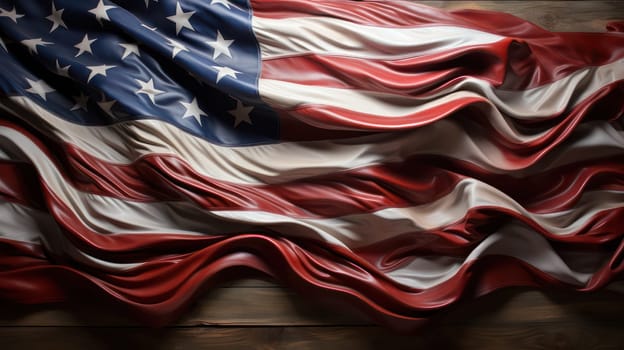 American flag, Independence Day background. Generative AI design