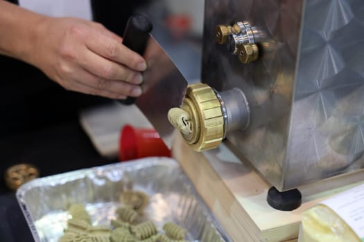 Italian pasta made using a pasta machine according to a traditional recipe