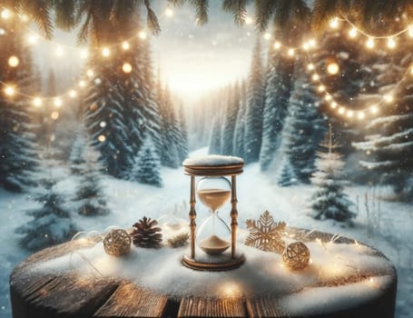Timeless winter charm. Created using AI Generated technology and image editing software.