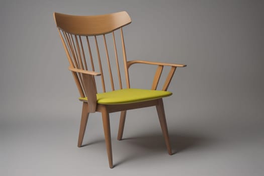 Wooden chair in the room. ai generative