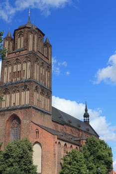 Magnificent townhouses in the old town of Stralsund Germany