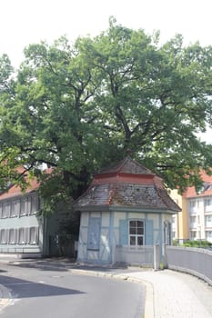 the garden pavilion of the Heyne House on the Leine Canal Goettingen