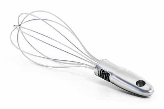 Balloon whisk isolated on white background. 3D illustration.