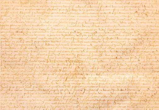 Aged handwritten manuscript text. Calligraphy on old paper, vintage background