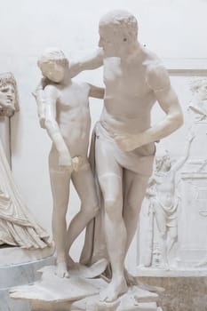 Possagno, Italy - June 2022: Dedalo e Icaro - Daedalus and Icarus - by sculptor Antonio Canova, 1779