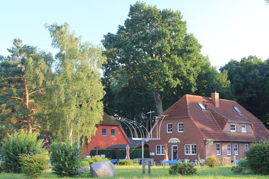 Barhoeft, Germany August 5, 2017: Barhoeft is a small district of the municipality Klausdorf, about twelve kilometers north of Stralsund in Mecklenburg-Vorpommern