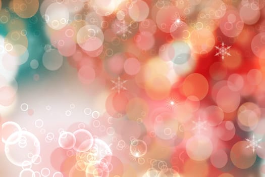 Colorful party background. Abstract pastel blue turquoise pink yellow texture with blurred bokeh lights and soft color circles. Beautiful backdrop for design of invitation for various holidays. Card concept.