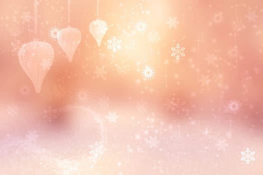 Winter background. A festive abstract Happy New Year or Christmas background texture with golden brown white blurred bokeh lights and stars. Space for design. Card concept or advertising.