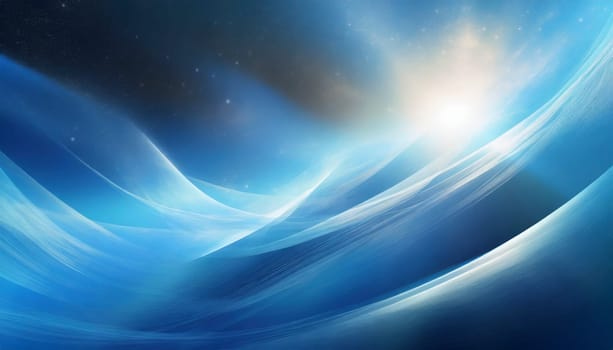 abstract blue waves background. AI generated