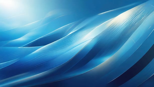 abstract blue waves background. AI generated
