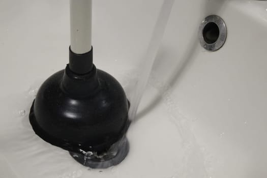 Plunger rubber drain water pipe jam clean