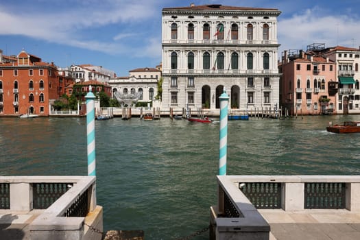 Venice, Italy - September 5, 2022: The Renaissance Palazzo Corner della Ca' Granda on the Grand Canal, San Marco, Venice, Italy