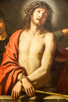 Turin, Italy - May 2023: Ecce Homo, by Guercino, 1659. Jesus Christ prayer, Catholic religion
