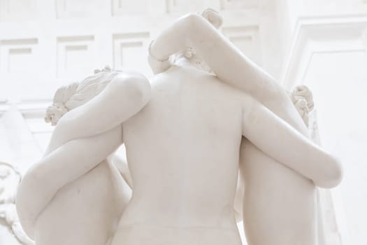Possagno, Italy - June 2022: The Three Graces by Antonio Canova, symbol of love and beauty