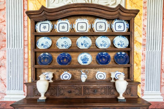Old pottery collection, antique Italian porcelain, retro decoration from '800
