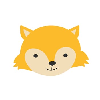 simple portrait or face of cute bear isolated, animal head. Vector illustration can used for print, nursery poster, t-shirt design, baby textile, postcard.