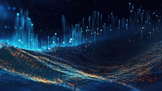 abstract tech futuristic digital background, ai