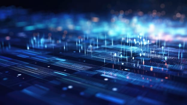 abstract tech futuristic digital background, ai