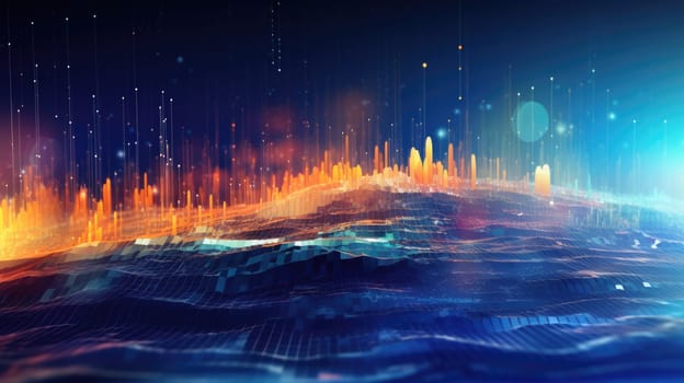 abstract tech futuristic digital background, ai
