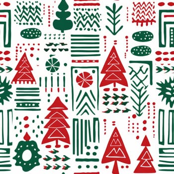 christmas holiday seamless illustration pattern, ai