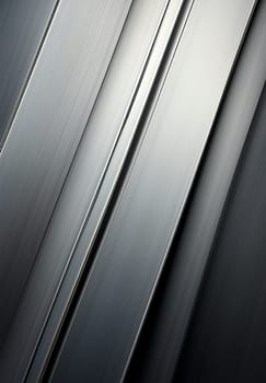 Vertical metal texture, steel silver background AI generated image