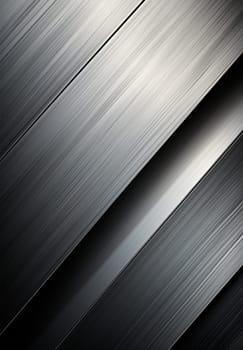 Vertical metal texture, steel silver background AI generated image